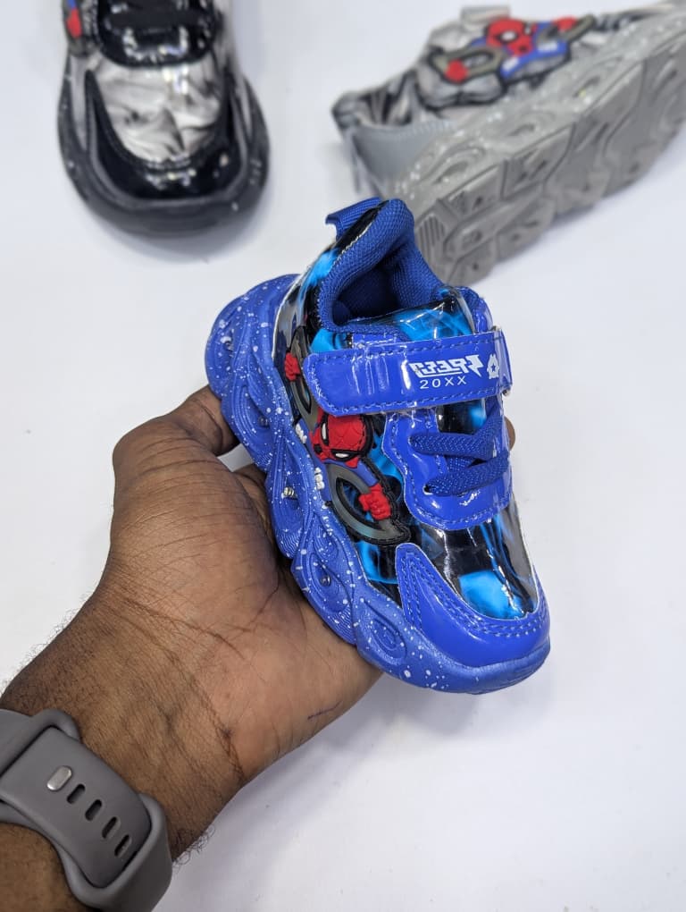  kids' LED light-up Spider-Man sneakers.